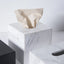 Natural Stone Marble Tissue Box Holder with Removable Transparent Bottom