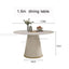 High Grade Rock Slab round Dining Table Household Small Dinner Table and Chair Light Luxury Combination Minimalist Apartment