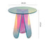 Color Acrylic Coffee Tables round Transparent Side Table Living Room Decor Furniture Modern Luxury Bedroom Simple Bedside Table