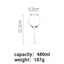 MDZF SWEETHOME Golden Edge Red Wine Cup Oblique Red Wine Glass High Foot Glass Boer Ordinary Wine Glass Burgundy Cup Beer Cup