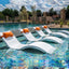 Outdoor Beach in Water Swimming Pool Side Chaise Chair Set Ledge Tumbonas Piscina Fiberglass Garden Chairs