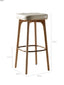 Nordic Bar Chair Leather Soft Bag Bar Chair Bar Stool Simple Modern High Stool Home Bar Stool Solid Wood High Chair L