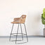 Modern Minimalist Bar Chair Bar Chairs High Stool Bar Stool Home Nordic High Chair PP Rattan Chair Bar Stool