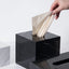 Natural Stone Marble Tissue Box Holder with Removable Transparent Bottom