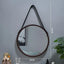 Perforation-Free Vanity Mirror Wall-Mounted round Thickened Wooden Border Dressing Mirrors Bathroom Mirror Makeup Mirror