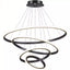 Modern Pendant Lamp Led Rings Circle Ceiling Hanging Chandelier Black Loft Living Dining Room Kitchen Indoor Lighting Fixture