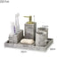 Marble Toiletry Set Cotton Swab Box Mouth Cup Soap Dispenser Marble Five-Piece Set Home Bathroom Accessories Set Tissue Box