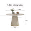 High Grade Rock Slab round Dining Table Household Small Dinner Table and Chair Light Luxury Combination Minimalist Apartment