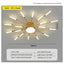 Modern LED Ceiling Lamps Acrylic Sunflower Ceiling Lights Brushed Antique Gold Creative Chandelier Living Dining Room Lighting