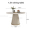 High Grade Rock Slab round Dining Table Household Small Dinner Table and Chair Light Luxury Combination Minimalist Apartment