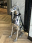 Large Silver Dobermann Sculpture