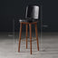 Nordic Bar Chair Leather Soft Bag Bar Chair Bar Stool Simple Modern High Stool Home Bar Stool Solid Wood High Chair L