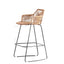 Modern Minimalist Bar Chair Bar Chairs High Stool Bar Stool Home Nordic High Chair PP Rattan Chair Bar Stool