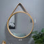 Perforation-Free Vanity Mirror Wall-Mounted round Thickened Wooden Border Dressing Mirrors Bathroom Mirror Makeup Mirror