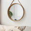 Perforation-Free Vanity Mirror Wall-Mounted round Thickened Wooden Border Dressing Mirrors Bathroom Mirror Makeup Mirror