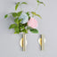 Nordic Style Rose Golden Stainless Steel Vase Wall Holder Flowerpot Home Decoration Creative Living Room Wall Mirror Vase