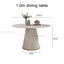 High Grade Rock Slab round Dining Table Household Small Dinner Table and Chair Light Luxury Combination Minimalist Apartment